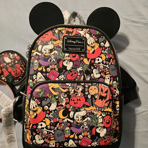 Loungefly Halloween Minnie backpack and ears - Picture 2 of 9